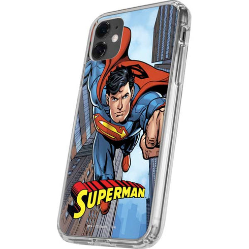 DC Comics Superman Flying Pose iPhone 11 Clear Case