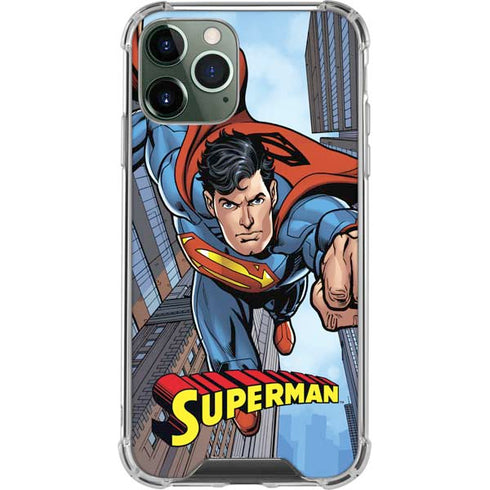 DC Comics Superman Flying Pose iPhone 11 Pro Max Clear Case