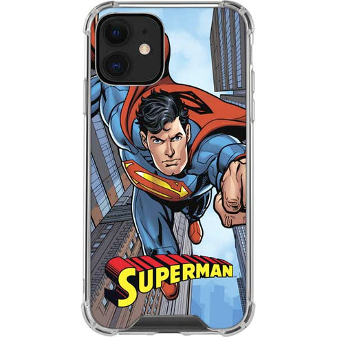 DC Comics Superman Flying Pose iPhone 12 Clear Case