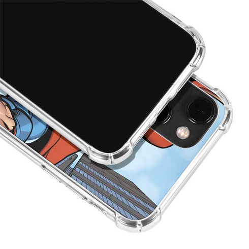 DC Comics Superman Flying Pose iPhone 14 Plus Clear Case