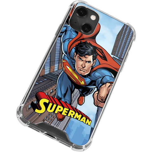 DC Comics Superman Flying Pose iPhone 14 Plus Clear Case