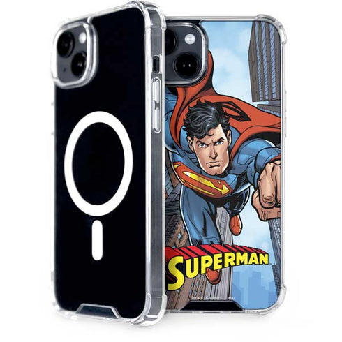 DC Comics Superman Flying Pose iPhone 15 Plus MagSafe Case