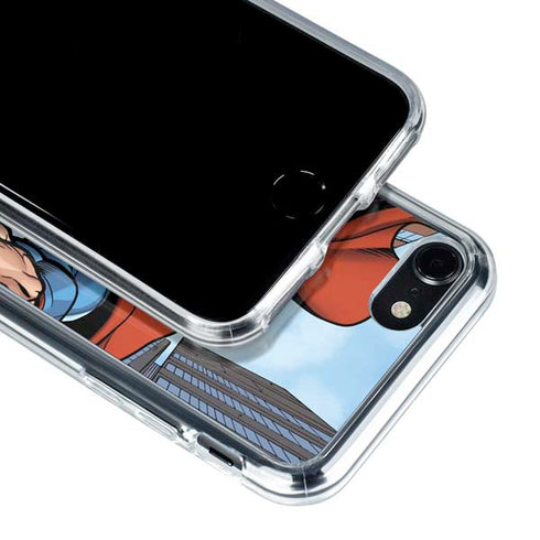 DC Comics Superman Flying Pose iPhone SE (2nd & 3rd Gen) Clear Case