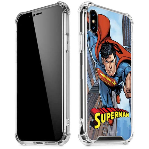 DC Comics Superman Flying Pose iPhone XS Max Clear Case