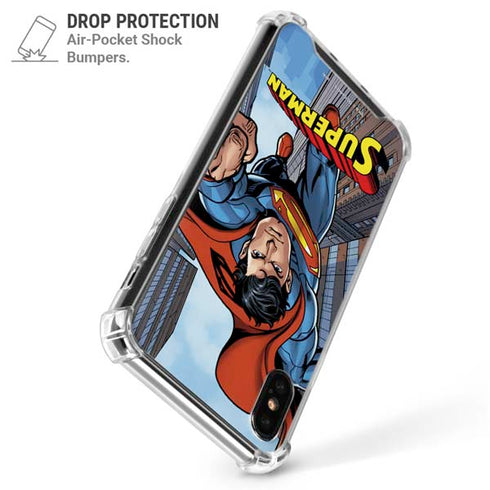 DC Comics Superman Flying Pose iPhone XS Max Clear Case