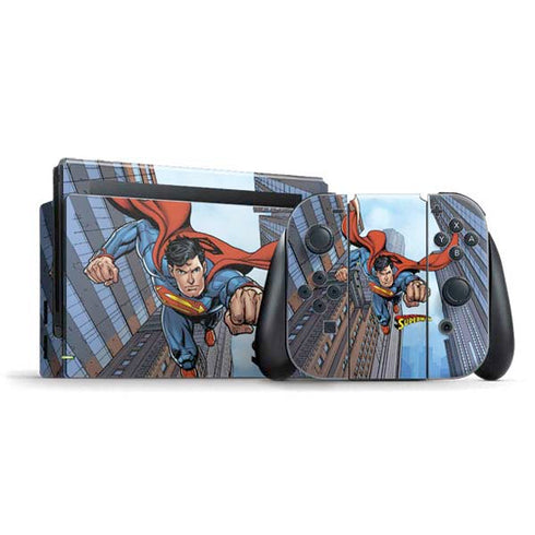 DC Comics Superman Flying Pose Nintendo Switch Bundle Skin