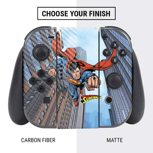 DC Comics Superman Flying Pose Nintendo Switch Bundle Skin