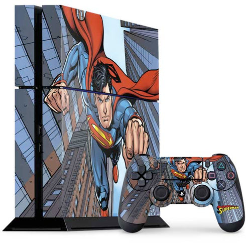 DC Comics Superman Flying Pose PS4 Console and Controller Bundle Skin