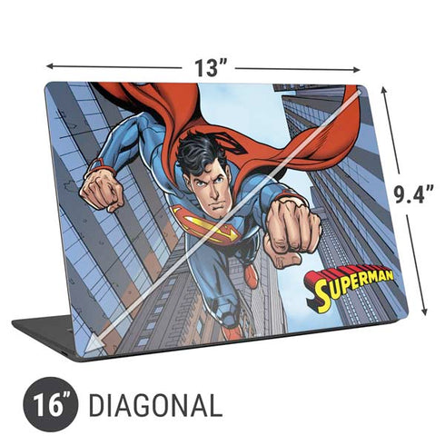 DC Comics Superman Flying Pose Universal Laptop 16in (13 x 9.4in) Skin