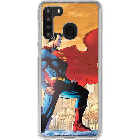 DC Comics Superman For Tomorrow Cover Art by Jim Lee Galaxy A21 Clear Case