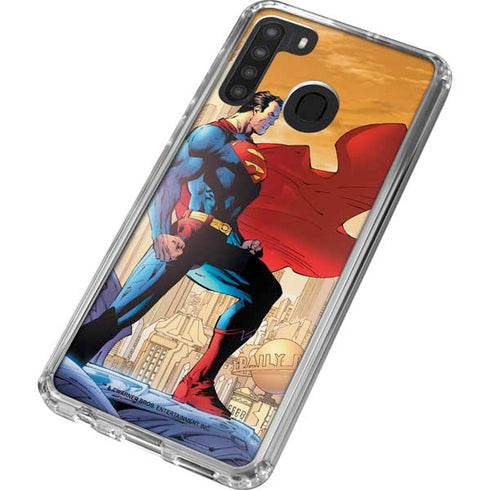 DC Comics Superman For Tomorrow Cover Art by Jim Lee Galaxy A21 Clear Case