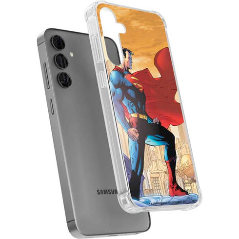 DC Comics Superman For Tomorrow Cover Art by Jim Lee Galaxy S24 Plus Clear Case