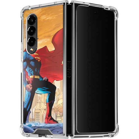 DC Comics Superman For Tomorrow Cover Art by Jim Lee Galaxy Z Fold4 5G Clear Case