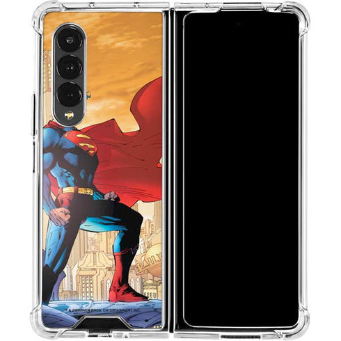 DC Comics Superman For Tomorrow Cover Art by Jim Lee Galaxy Z Fold4 5G Clear Case