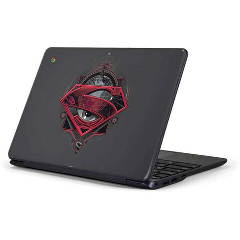 DC Comics Superman Grey Eye Collage Samsung Chromebook Skin