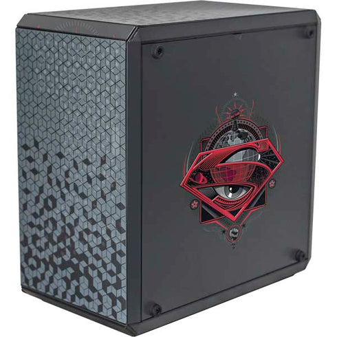 DC Comics Superman Grey Eye Collage Cooler Master MasterBox Q300L Mini Tower Skin