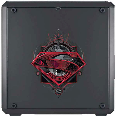 DC Comics Superman Grey Eye Collage Cooler Master MasterBox Q300L Mini Tower Skin