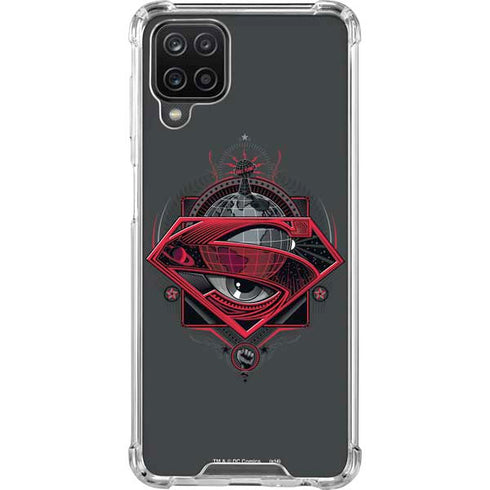 DC Comics Superman Grey Eye Collage Galaxy A12 Clear Case