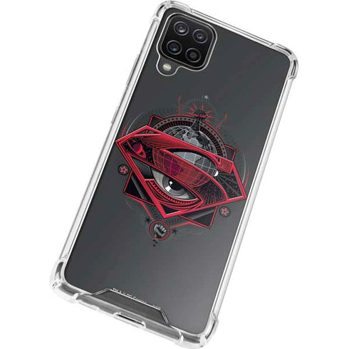DC Comics Superman Grey Eye Collage Galaxy A12 Clear Case