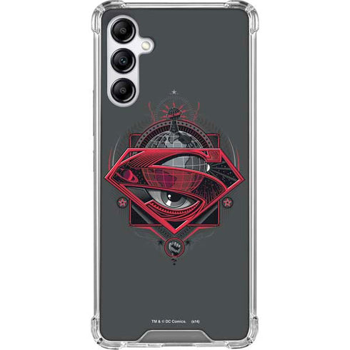 DC Comics Superman Grey Eye Collage Galaxy A15 5G Clear Case