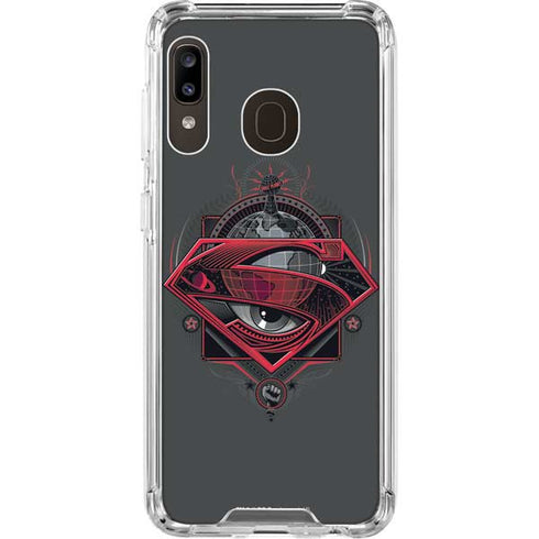 DC Comics Superman Grey Eye Collage Galaxy A30 Clear Case