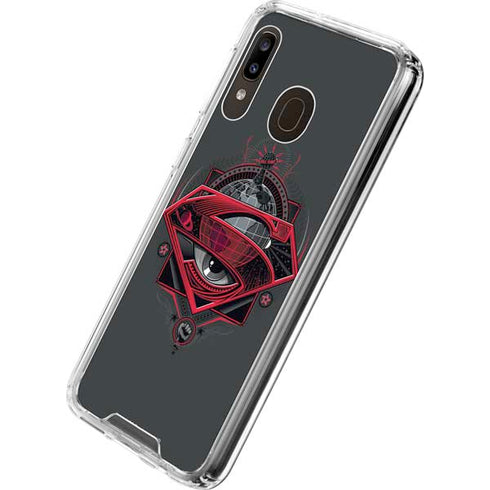 DC Comics Superman Grey Eye Collage Galaxy A30 Clear Case
