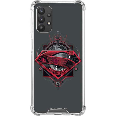 DC Comics Superman Grey Eye Collage Galaxy A32 5G Clear Case