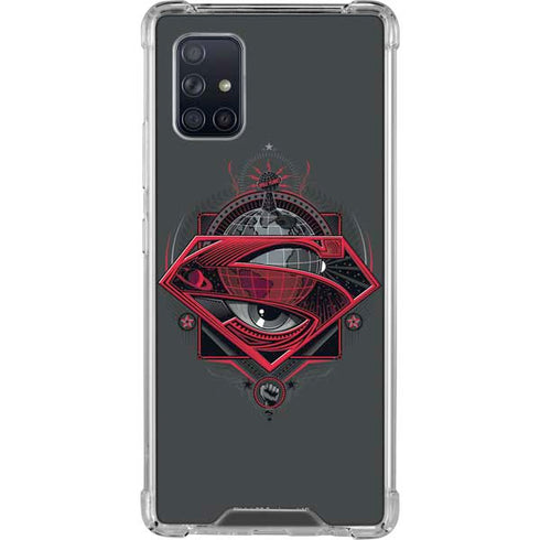 DC Comics Superman Grey Eye Collage Galaxy A71 5G Clear Case