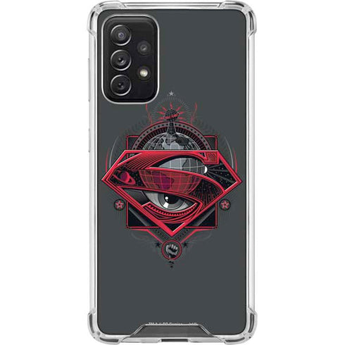 DC Comics Superman Grey Eye Collage Galaxy A72 5G Clear Case