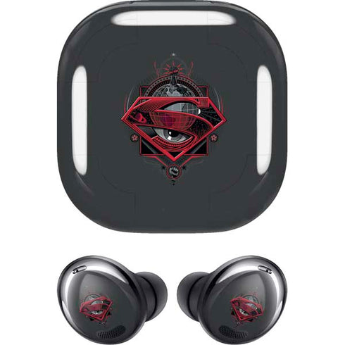 DC Comics Superman Grey Eye Collage Galaxy Buds Pro Skin