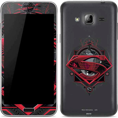 DC Comics Superman Grey Eye Collage Galaxy J3 Skin