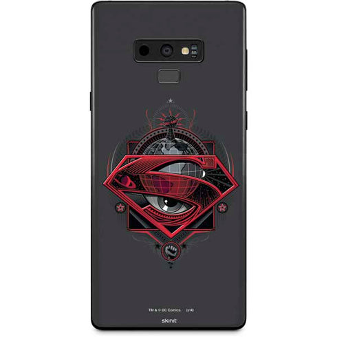 DC Comics Superman Grey Eye Collage Galaxy Note 9 Skin