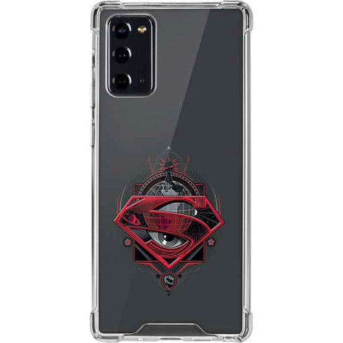 DC Comics Superman Grey Eye Collage Galaxy Note20 5G Clear Case
