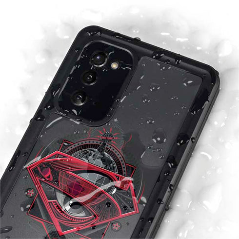 DC Comics Superman Grey Eye Collage Galaxy Note20 5G Waterproof Case