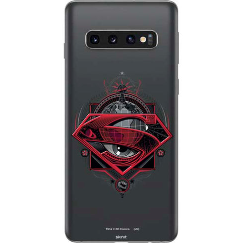 DC Comics Superman Grey Eye Collage Galaxy S10 Skin