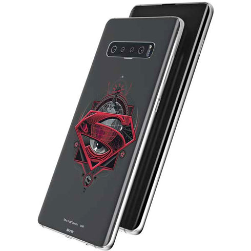 DC Comics Superman Grey Eye Collage Galaxy S10 Skin