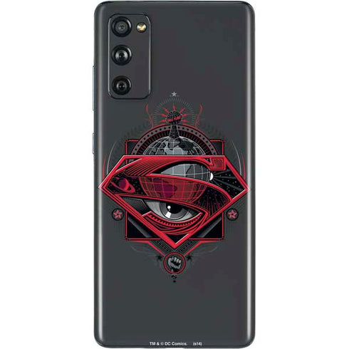 DC Comics Superman Grey Eye Collage Galaxy S20 Fan Edition Skin