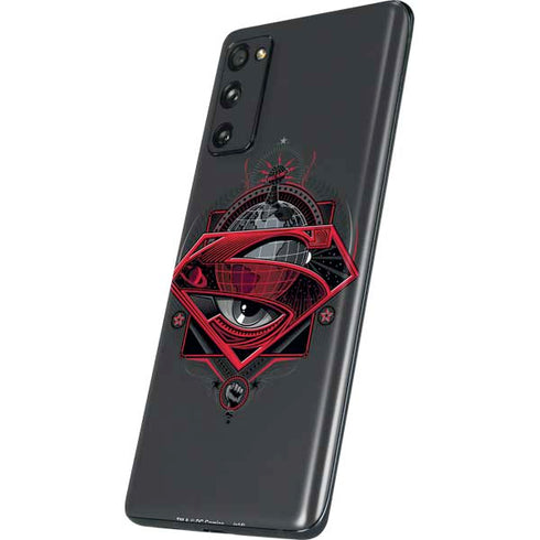 DC Comics Superman Grey Eye Collage Galaxy S20 Fan Edition Skin