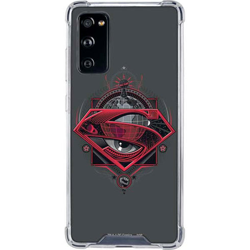 DC Comics Superman Grey Eye Collage Galaxy S20 FE Clear Case