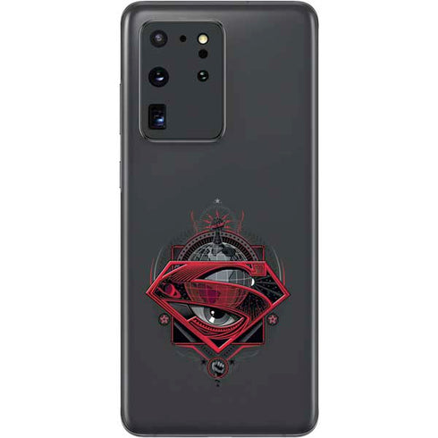 DC Comics Superman Grey Eye Collage Galaxy S20 Ultra 5G Skin