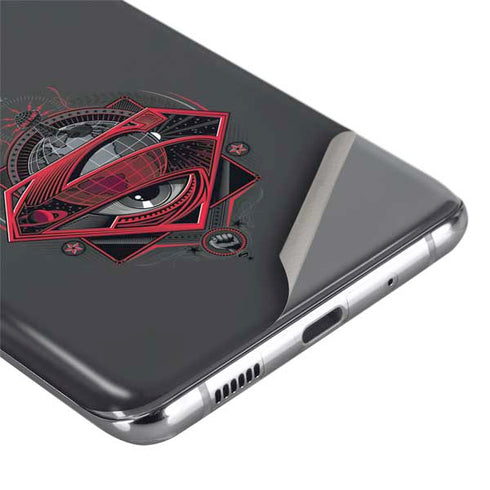 DC Comics Superman Grey Eye Collage Galaxy S20 Ultra 5G Skin