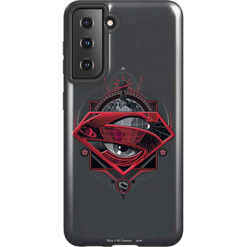 DC Comics Superman Grey Eye Collage Galaxy S21 5G Pro Case