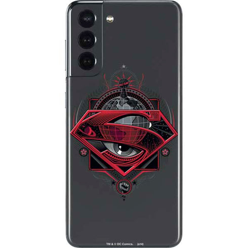 DC Comics Superman Grey Eye Collage Galaxy S21 5G Skin