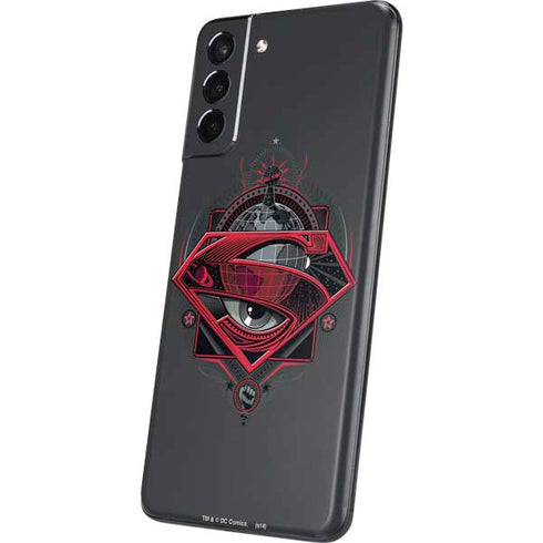 DC Comics Superman Grey Eye Collage Galaxy S21 5G Skin