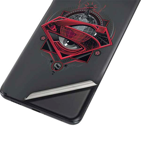 DC Comics Superman Grey Eye Collage Galaxy S21 5G Skin