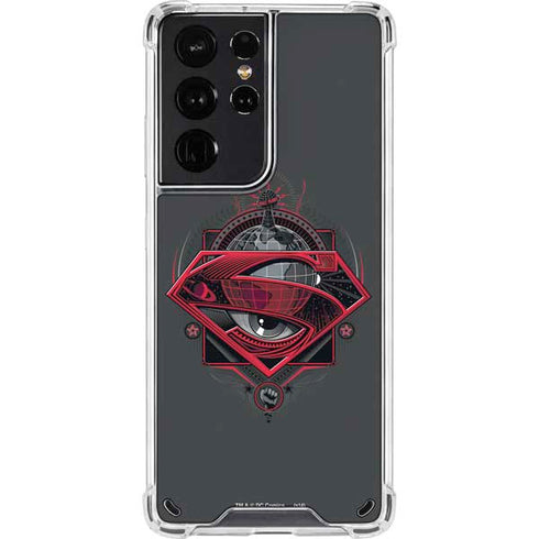 DC Comics Superman Grey Eye Collage Galaxy S21 Ultra 5G Clear Case