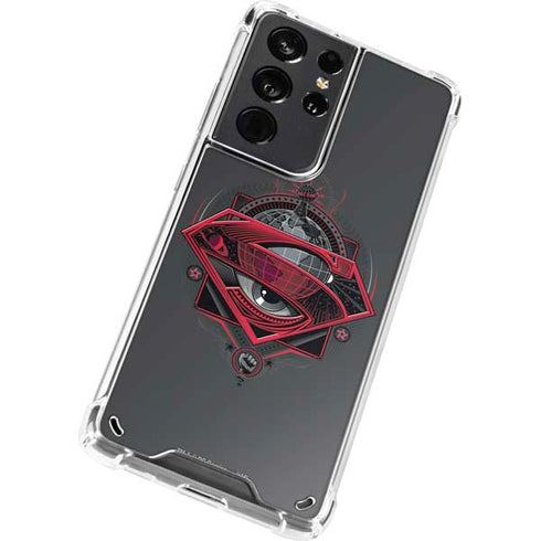 DC Comics Superman Grey Eye Collage Galaxy S21 Ultra 5G Clear Case