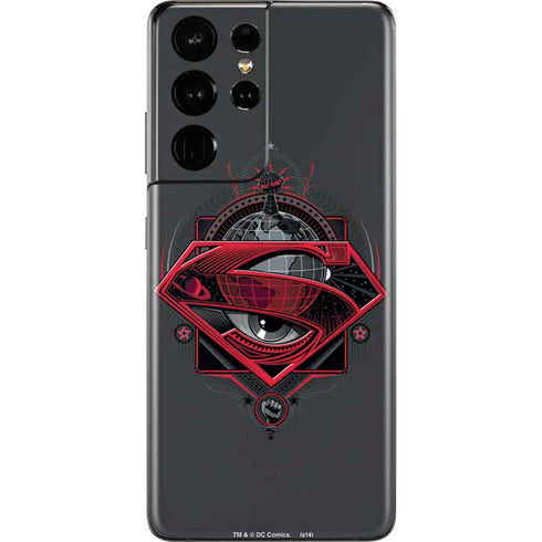 DC Comics Superman Grey Eye Collage Galaxy S21 Ultra 5G Skin
