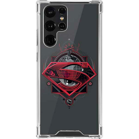 DC Comics Superman Grey Eye Collage Galaxy S22 Ultra Clear Case