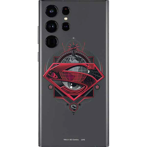 DC Comics Superman Grey Eye Collage Galaxy S22 Ultra Skin